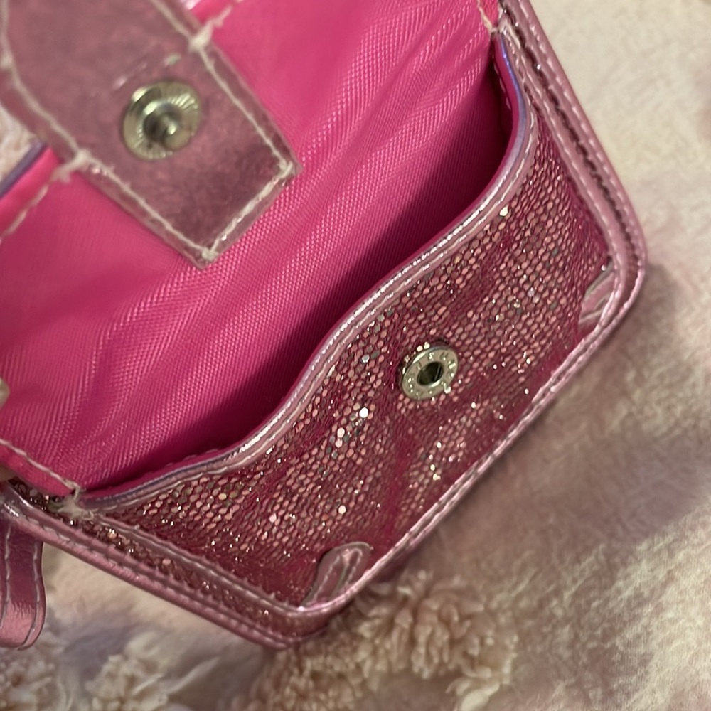 Mini Pink Glitter Sparkly Wallet/Coin Purse - Picture 3 of 6